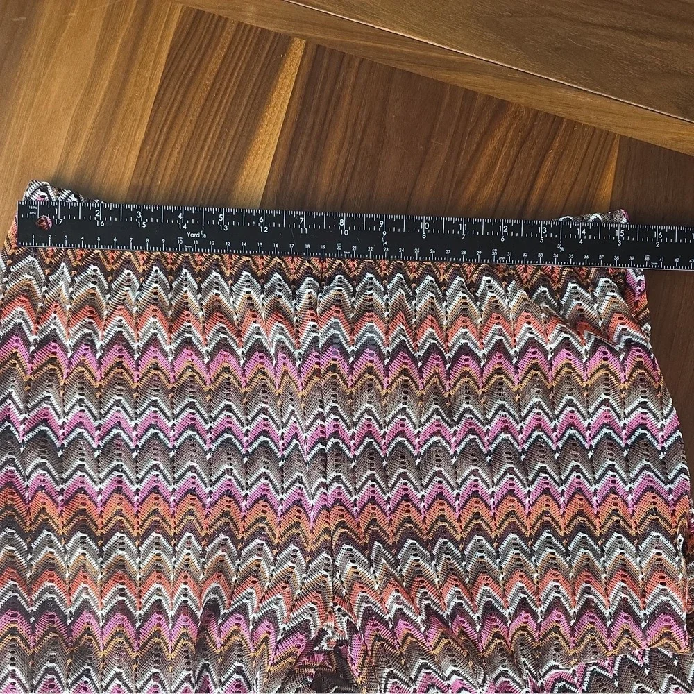 Women's LG Zig-Zag Beachy Crochet Swim Cover Up Pants Shade & Shore Multi (280)